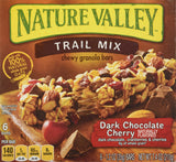 Nature Valley Chewy Trail Mix, Dark Chocolate Cherry Granola Bars 7.4 Oz (Pack of 4)