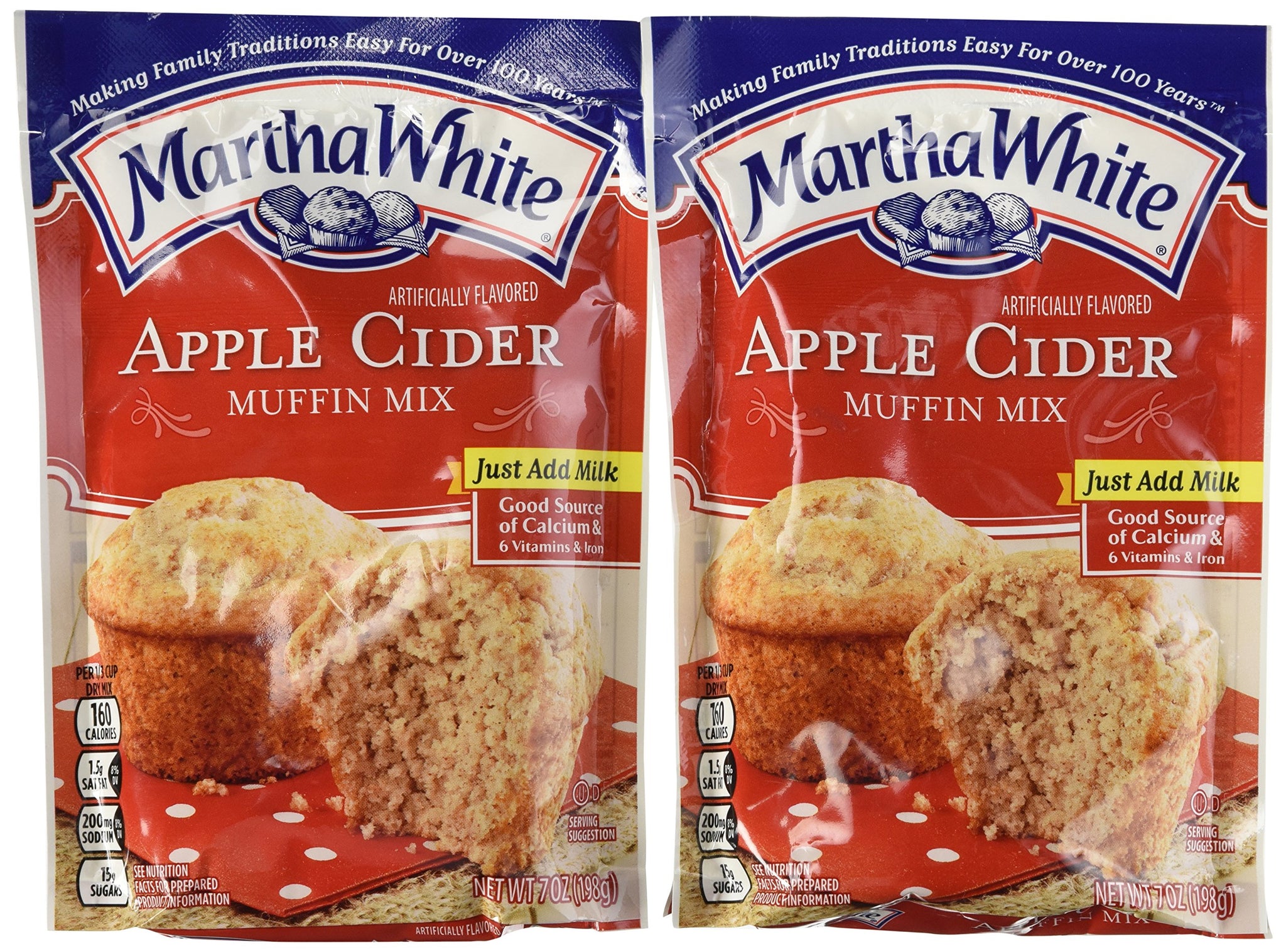 Martha White Apple Cider Muffin Mix 7 Oz. Pouch (Pack of 4)