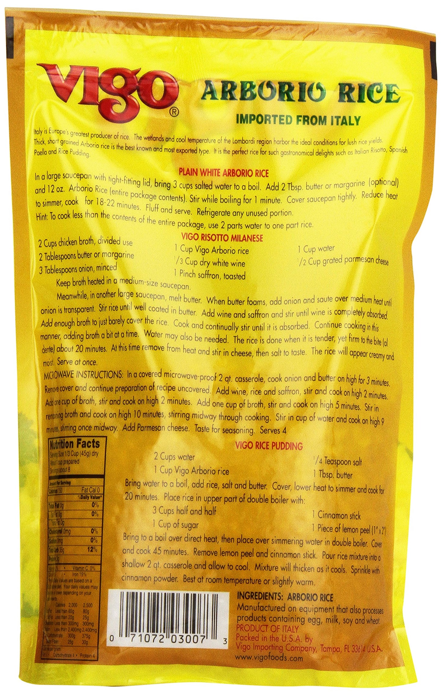 Vigo Rice Arborio, 12 oz