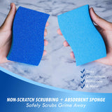 Elitra Home Heavy Duty Scrubber Sponge with Smell Resistant Hydrophilic Foam Technology, Odorless - Blue, Pack of 24