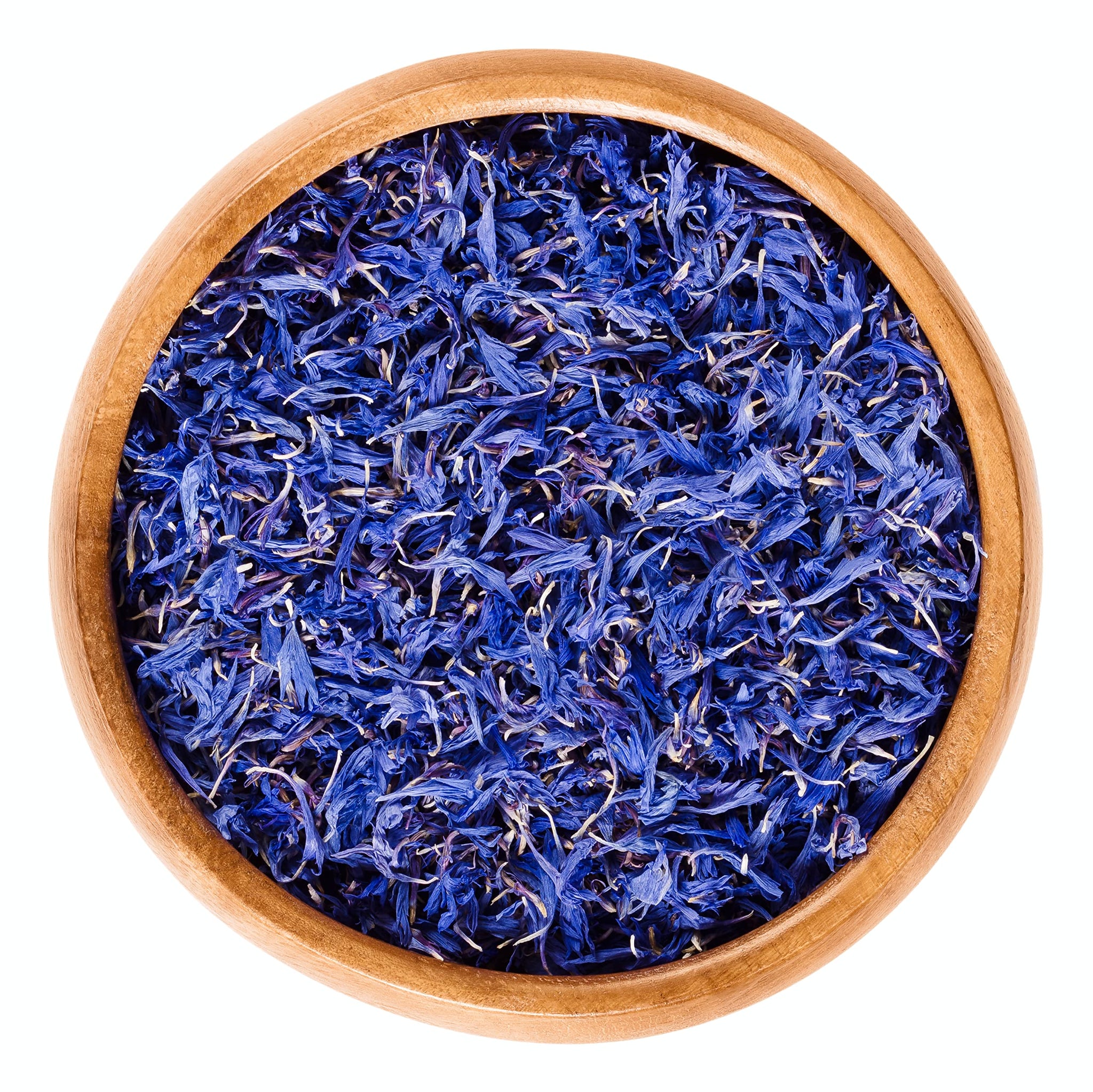 Pure Blue Cornflower Petals - 100% Natural Centaurea cyanus - Dried, Grown in Germany Herbal Cornflower Flowers for Cupcakes, Lattes, Tea Blends, Bath