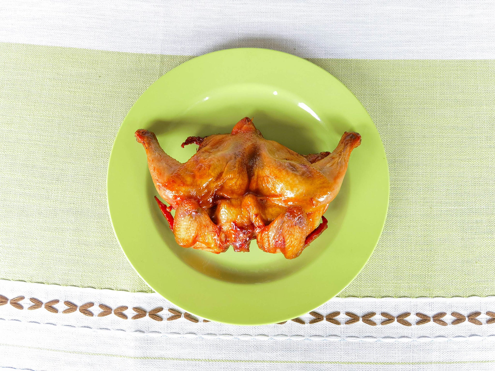 POSATE Plastic Plates Disposable 60 PCS, Heavy Duty 30 Dinner Plates 10.25" and 30 Dessert Plates 7.5" for Party, Green