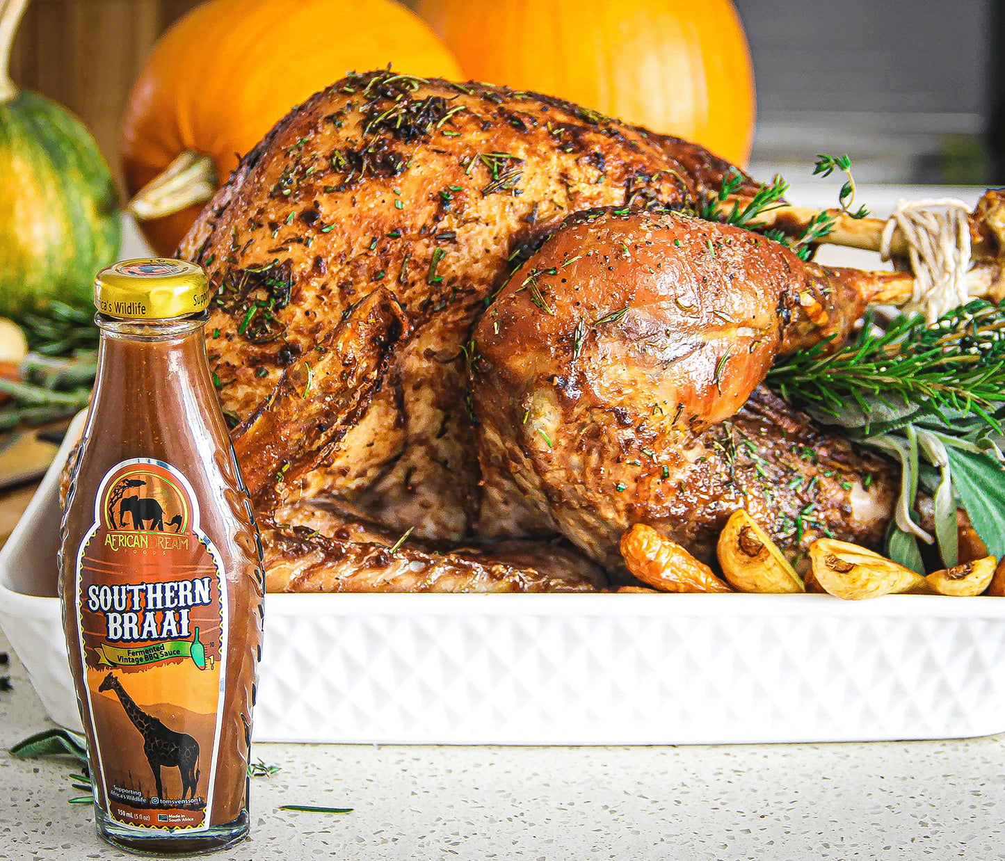Southern Braai Fermented BBQ Sauce by African Dream Foods | All-Natural Barbecue Sauce | Glass Bottle, 5 fl oz