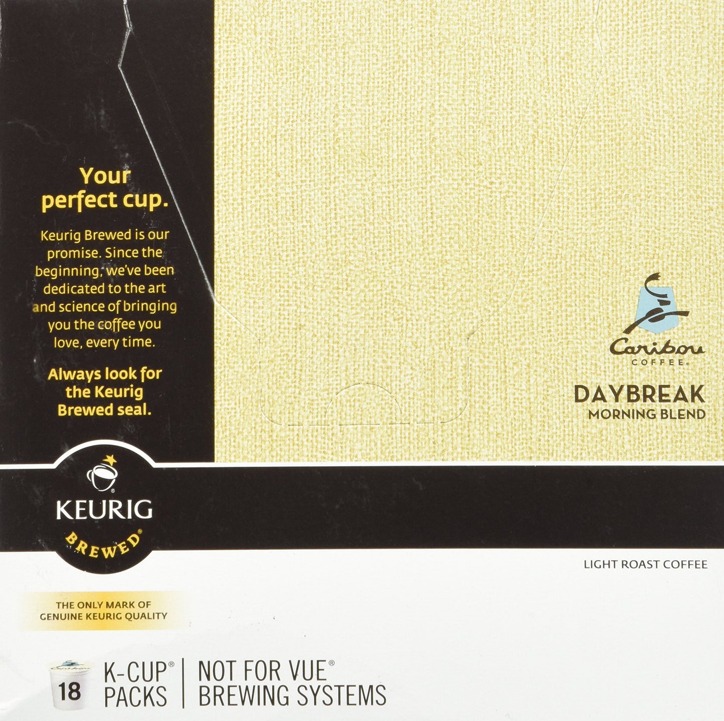 Caribou Daybreak Morning Blend Coffee Keurig K-Cups, 18 Count