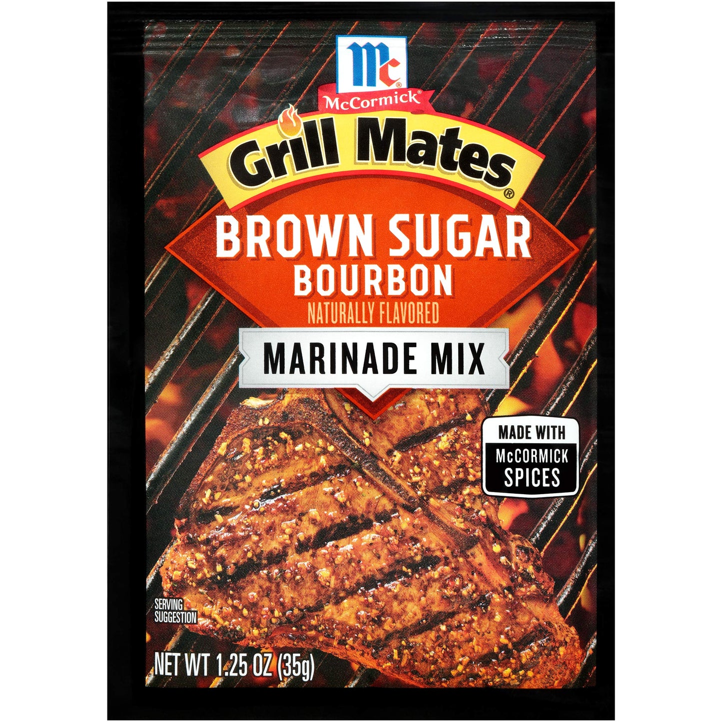 McCormick Grill Mate BROWN SUGAR BOURBON Marinade 1.25oz (5 Packets)