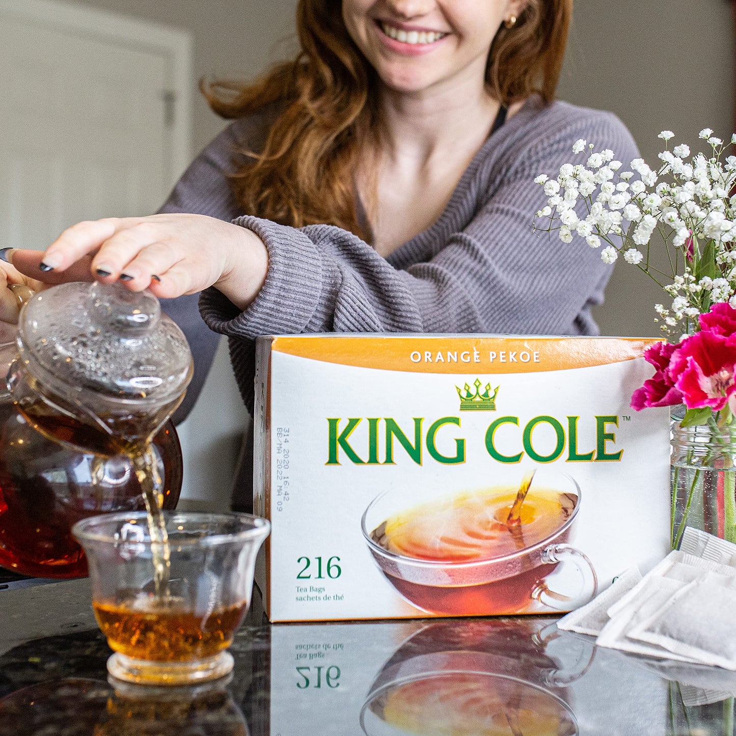 King Cole Orange Pekoe Tea Bags (216 Count), Premium Quality Orange Pekoe Tea Loose Leaf Tea Bags - 216 Orange Pekoe Tea Box