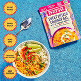 Brooklyn Delhi Sweet Potato Coconut Dal Pouches - Ready to Eat, Microwavable Entree - Vegan, Gluten Free, Non-GMO - 10oz, Pack of 1