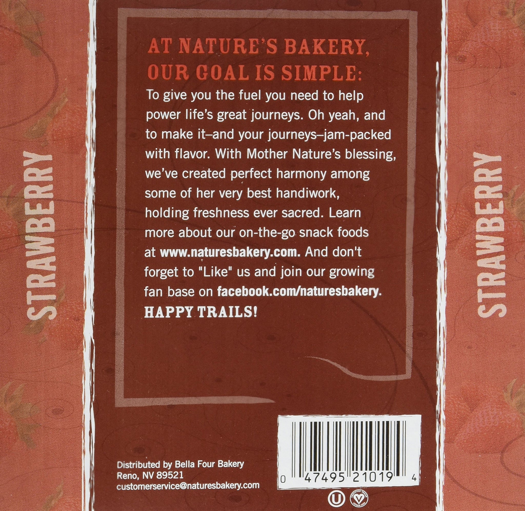 Nature's Bakery Whole Wheat Fig Bar, Strawberry, 6 Count (Pack of 12)