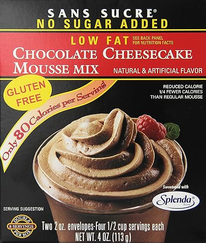 SANS SUCRE Chocolate Cheesecake Mousse Mix - Sugar Free and Gluten Free