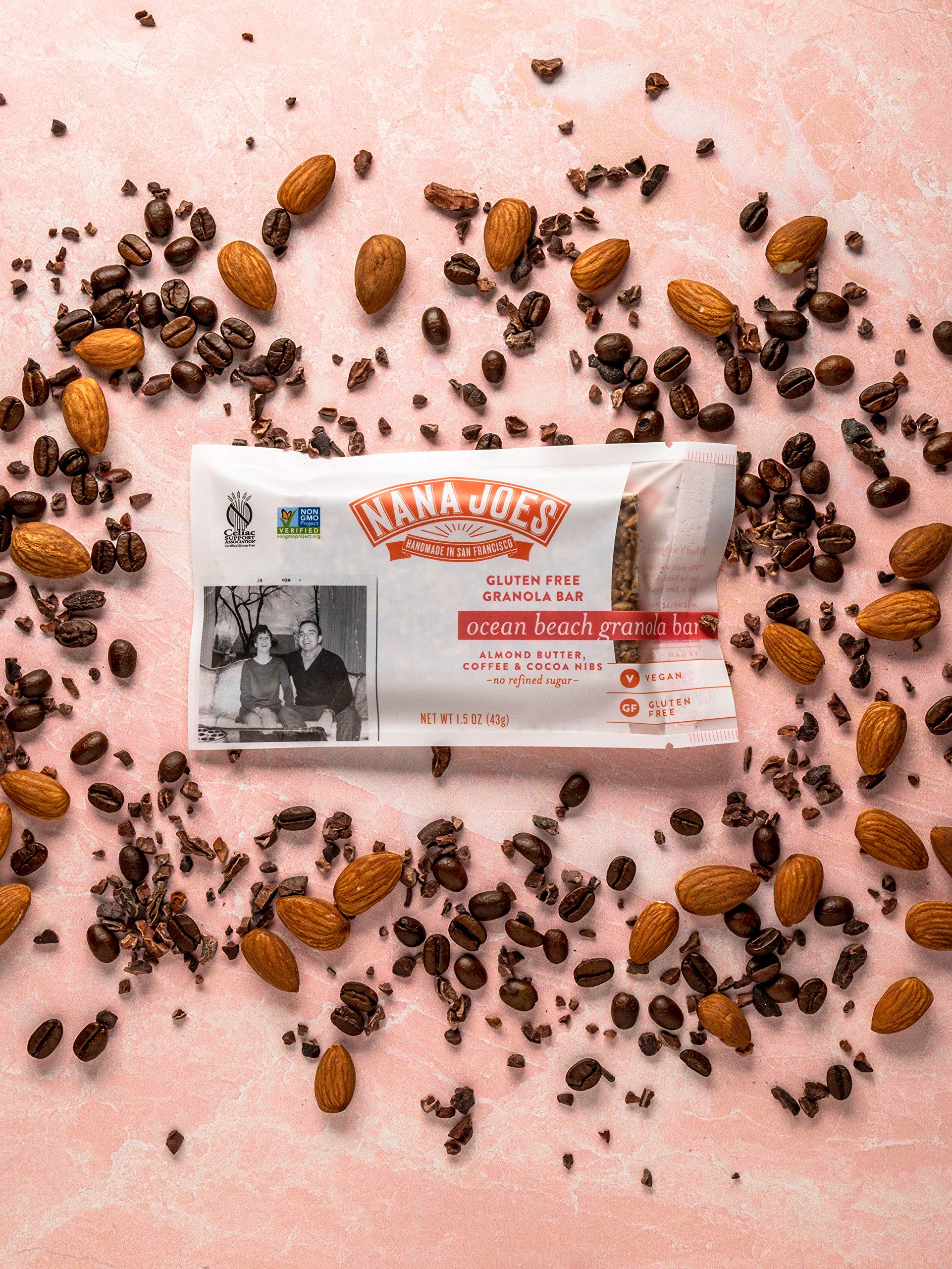Nana Joes Granola Ocean Beach | Almond Butter, Coffee & Cacao Nibs | Handmade Gluten-Free, Vegan, Healthy, Organic, Plant-Based, No Refined Sugar |