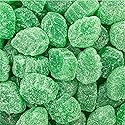 Spearmint Leaves Candy -Green Candy - 2 Pound Bulk Bag - Spearmint Candies with Soft Chewy Texture - Mint Jelly - Green Gummies - Classic Leaf Shaped