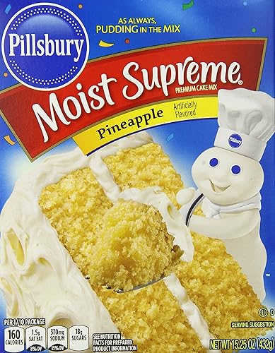 Pillsbury Cake Mix, Pineapple, 15.25 Ounce