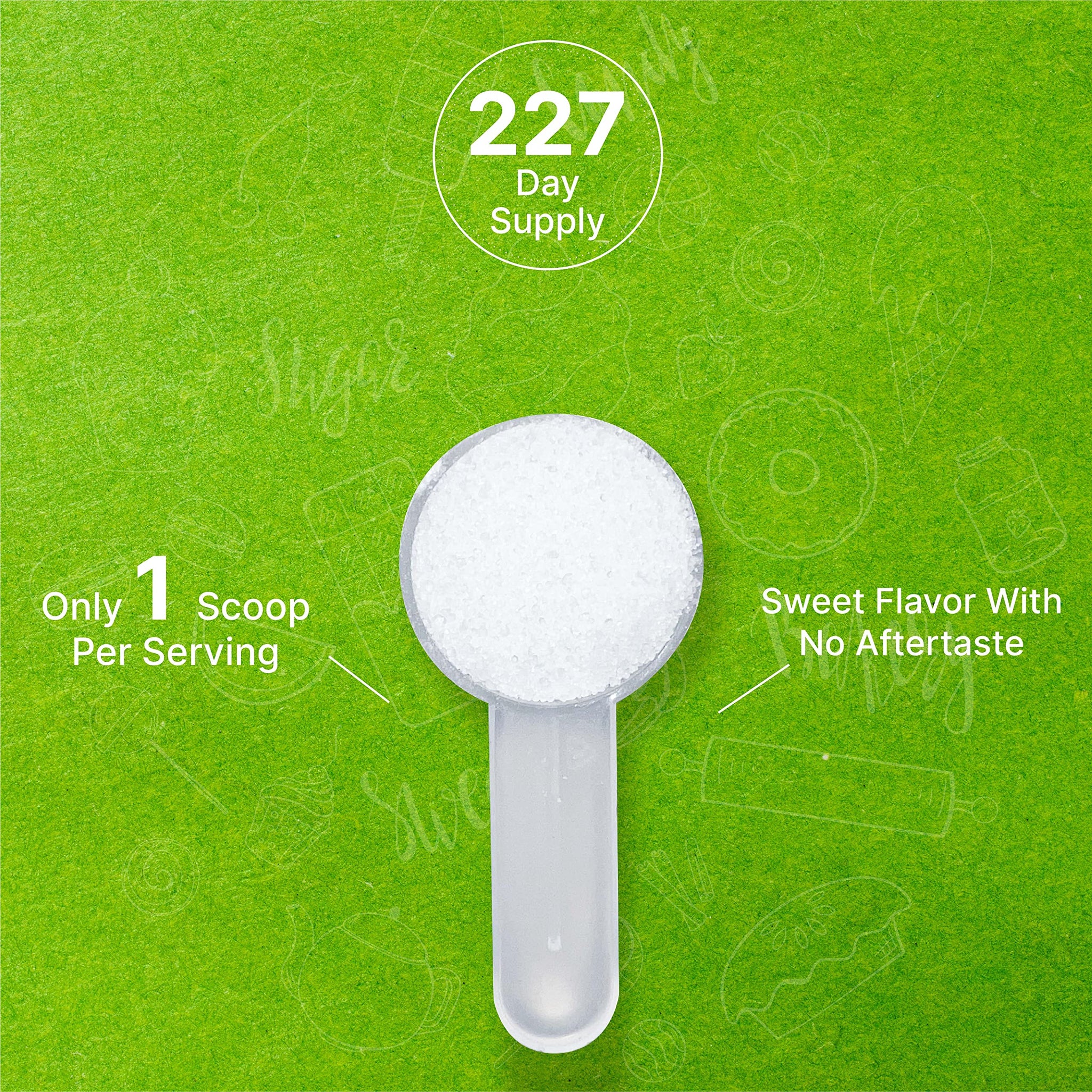 Allulose Sweetener 2 Pounds - Natural Sugar Subsitutes, No Aftertaste - Keto Friendly, Vegan, Zero Net Carb, Zero Calorie, Great for Cooking & Baking
