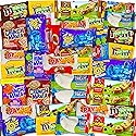 Snack Variety Pack with 50 Individually Wrapped Snacks and Candies, Assorted Sweet and Savory Treats Ideal for Care Packages, Birthday Parties, Road
