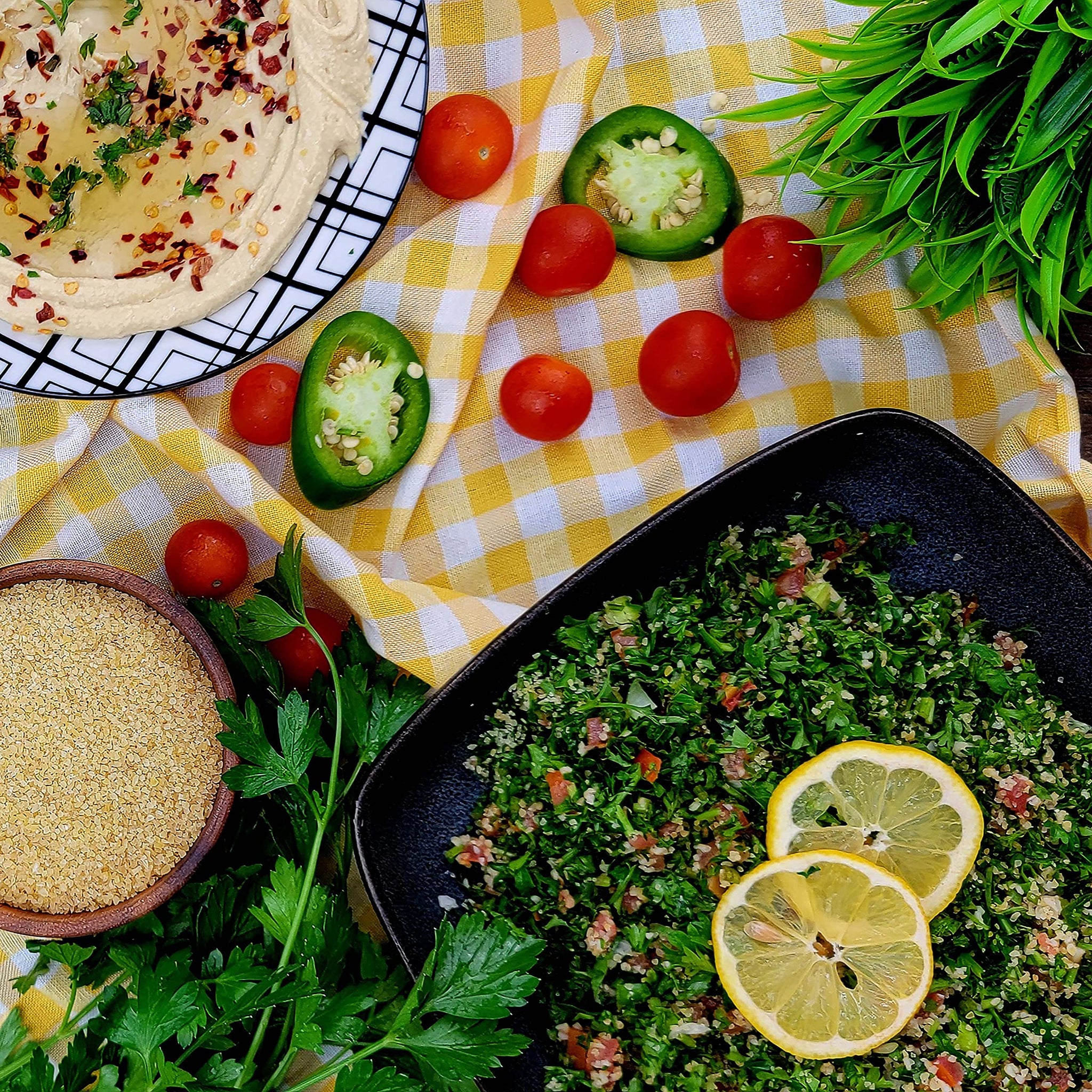 Baraka Cracked Wheat #3 Yellow Bulgur | 100% All Natural Coarse Cracked Wheat for Bread Making, Pilaf, Crackers, Tabouli Salad, Soups, Vegan Recipes