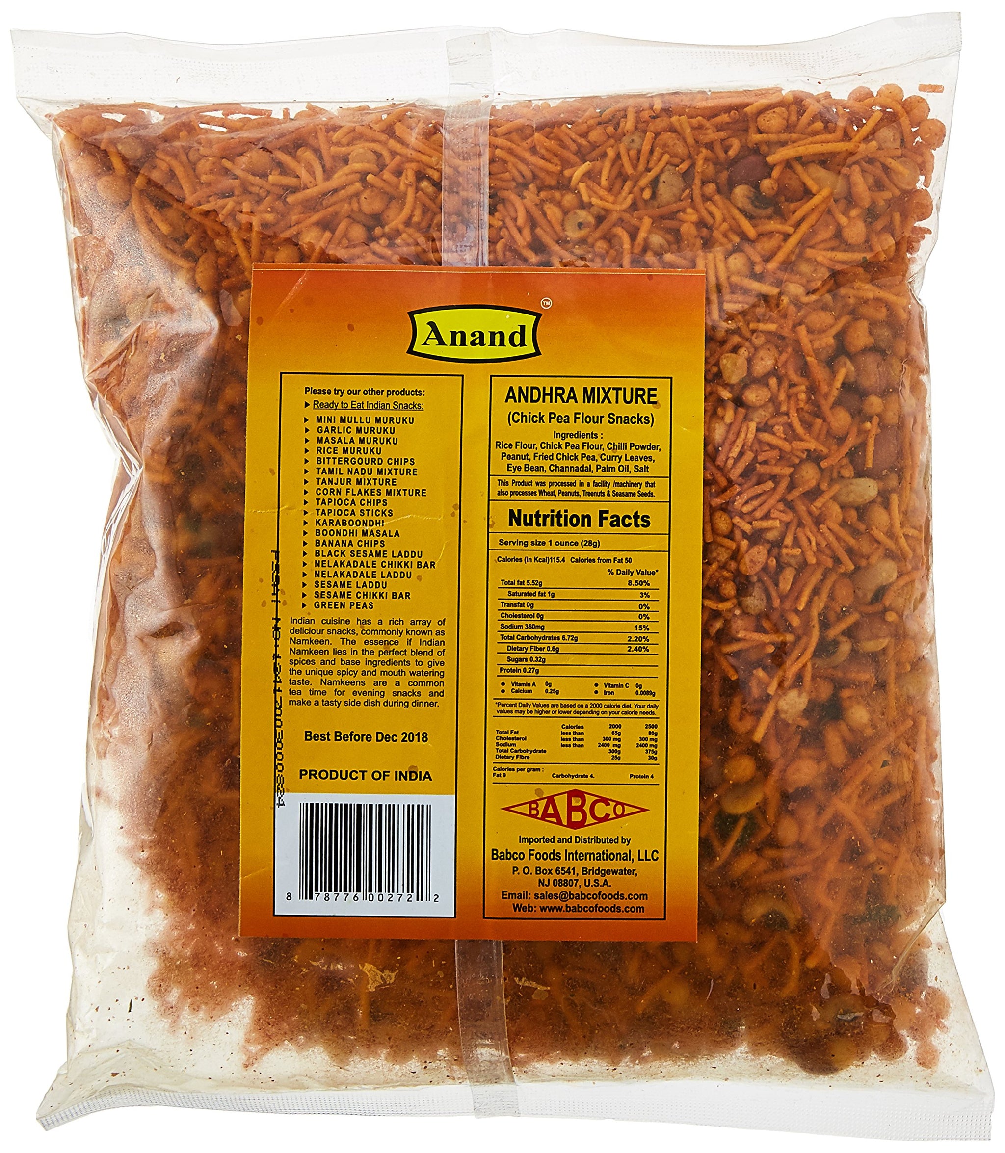 Anand, Andhra Mixture (Chick Pea Flour Snacks), 400 Grams(gm)