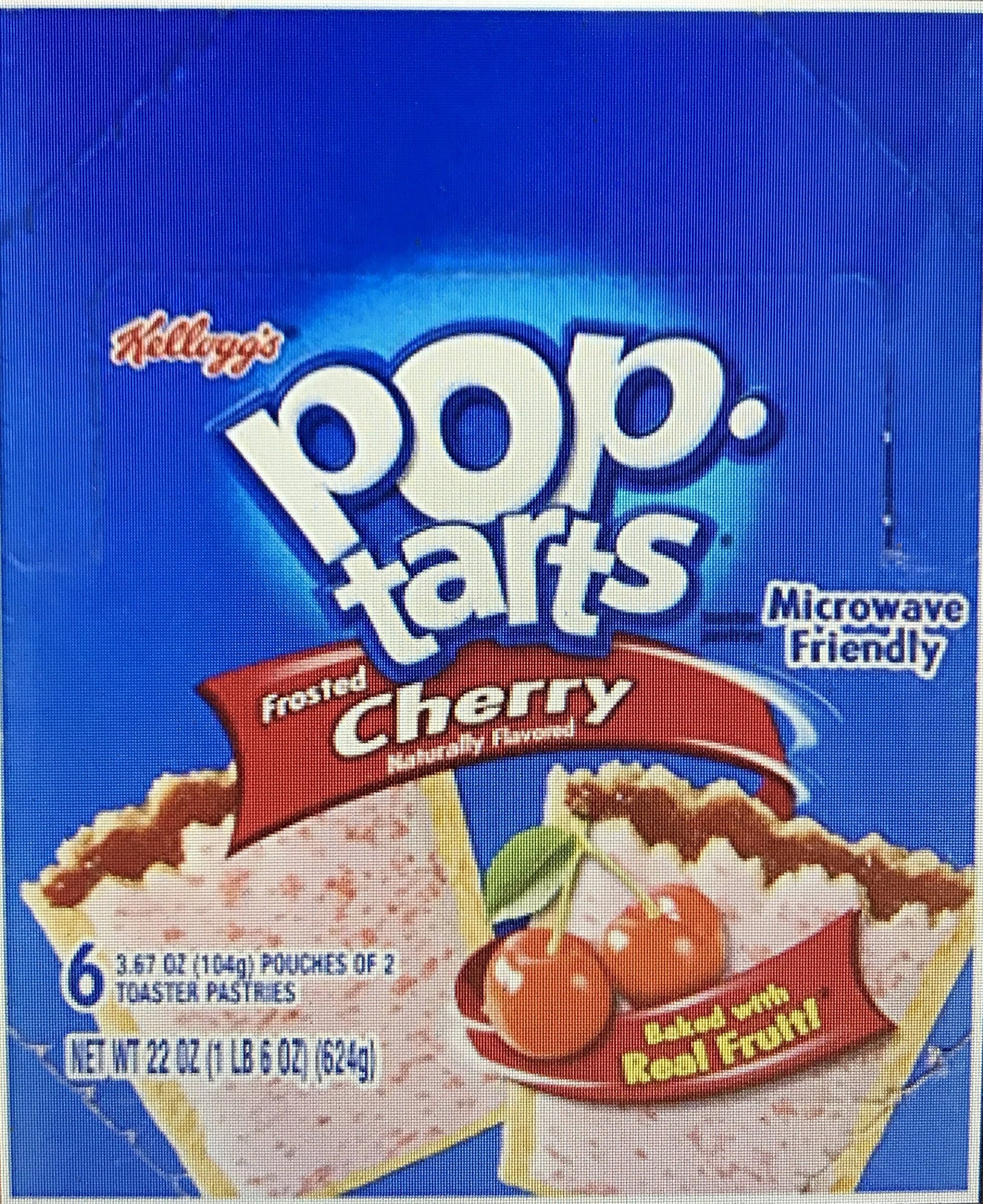 Pop-Tarts Toaster Pastries, Frosted Cherry, 3.3 Ounce (Pack of 6)