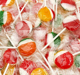 Fruit Lollipops - 2 Pound Bulk Pack (80 Count) - Assorted Fruit Flavored Hard Candy - Hard Candy Individually Wrapped - Flat Suckers for Parties