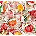 Fruit Lollipops - 2 Pound Bulk Pack (80 Count) - Assorted Fruit Flavored Hard Candy - Hard Candy Individually Wrapped - Flat Suckers for Parties