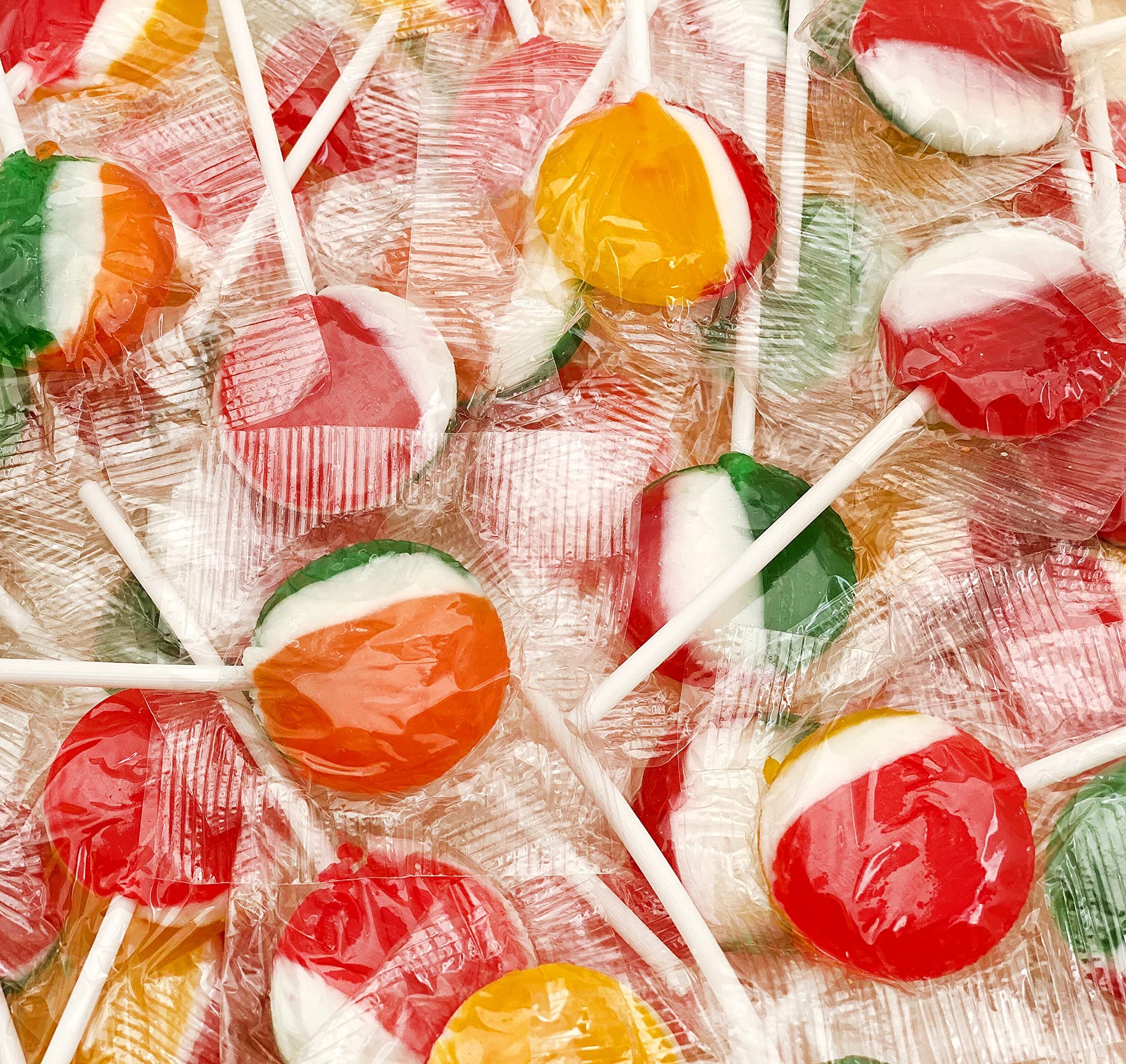 Fruit Lollipops - 2 Pound Bulk Pack (80 Count) - Assorted Fruit Flavored Hard Candy - Hard Candy Individually Wrapped - Flat Suckers for Parties