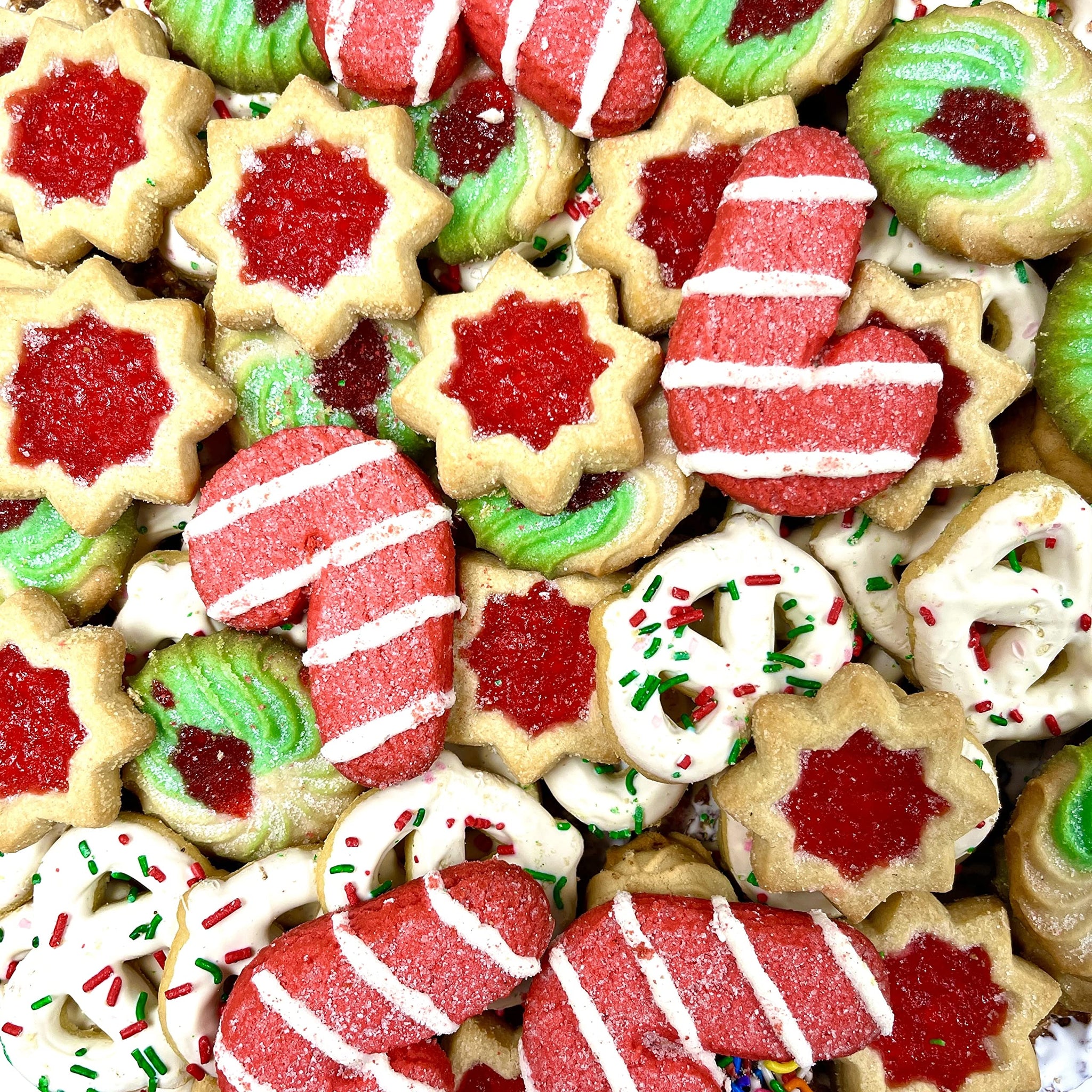 Best Cookies - 3 lb. Gourmet Christmas Cookies Platter with 75+ cookies, Christmas Gift Baskets, Christmas Basket of Assortment Cookies for Christmas