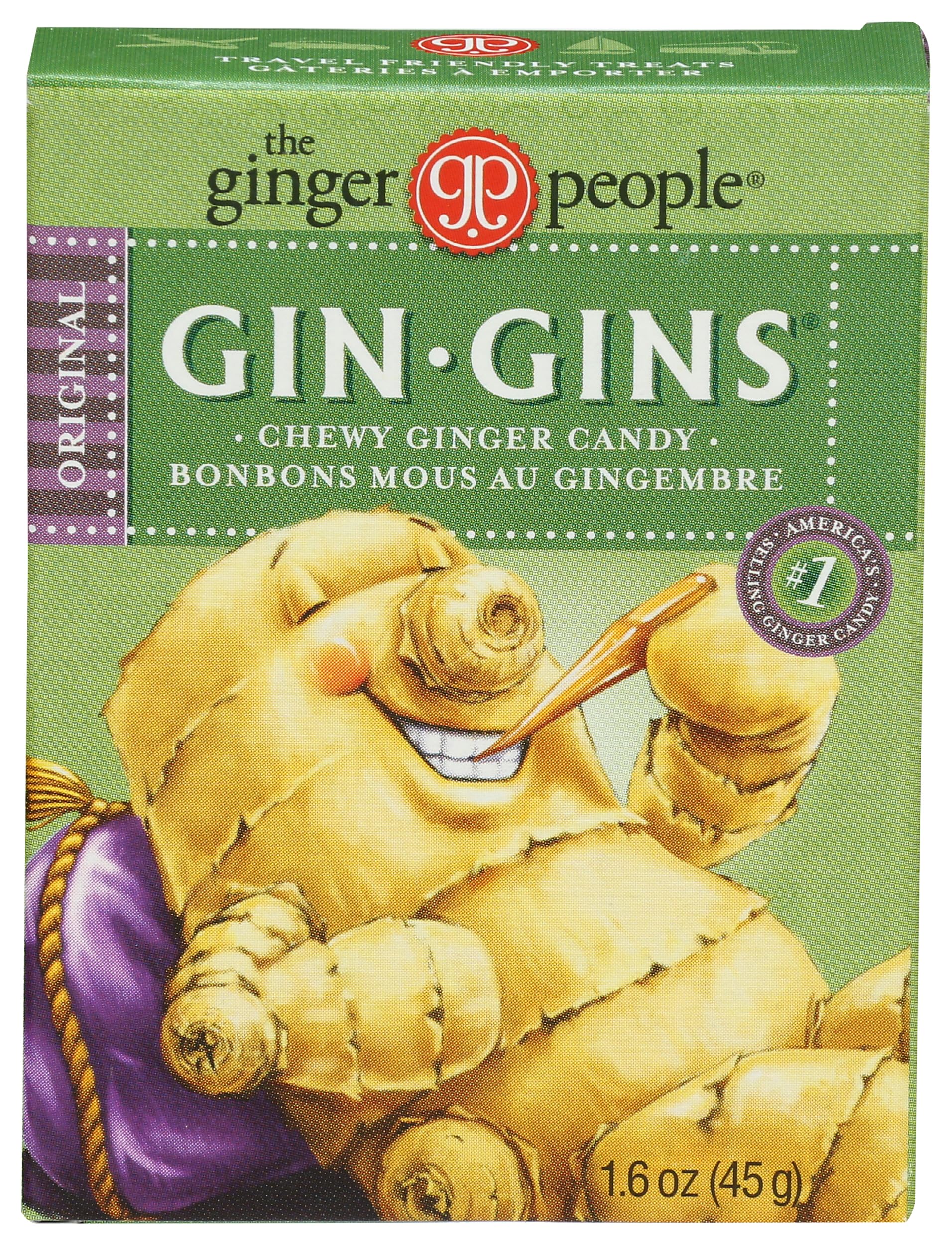 Ginger People Gingins Chewy Original Travel Packs, 1.6 Ounce