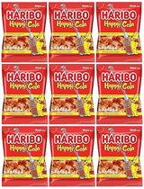 Haribo Happy Cola Gummy Candy Pack of 9 (5oz Bags) American Dulces Candy Pack for Halloween, Easter & More in a King of Sweets Bulk Bag