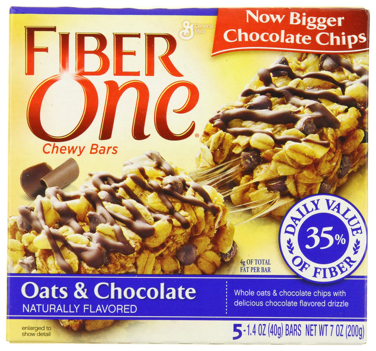 Fiber One Chewy Bars, Oats and Chocolate, 7 Ounce (Pack of 12)