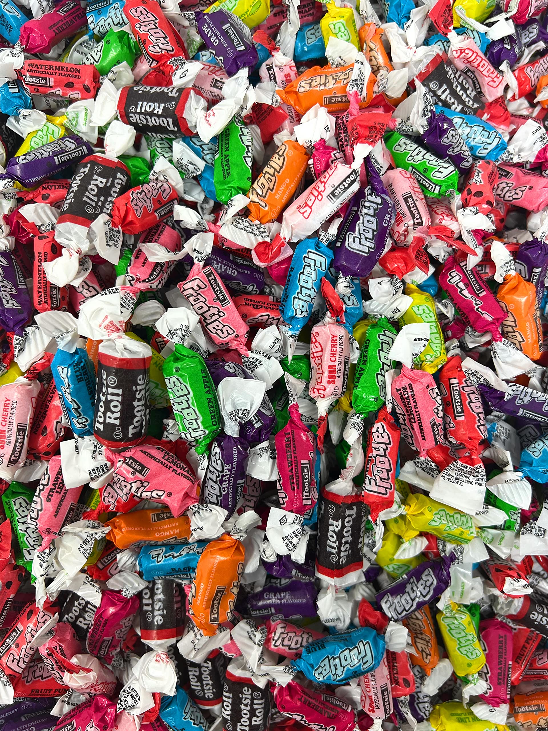 Ultimate American Bulk Party Candy Mix 11 Lbs Tootsie Roll Frooties And Original Chocolate Midgees Fruity Favorites Bag Soft And Chewy Taffy