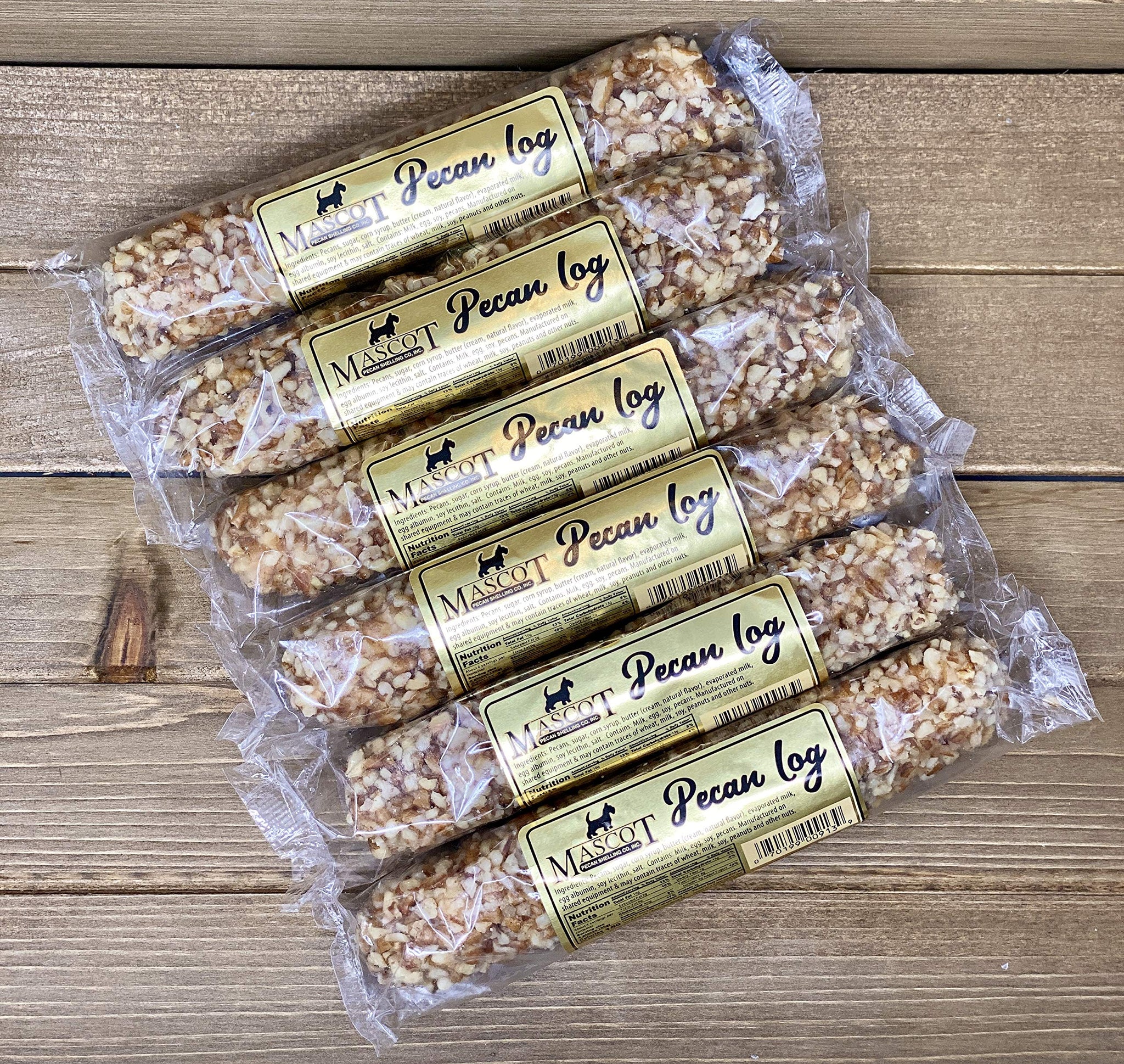 Mascot Pecan Log Rolls Gift Box - 6 Individually wrapped 4 oz Rolls, Since 1955