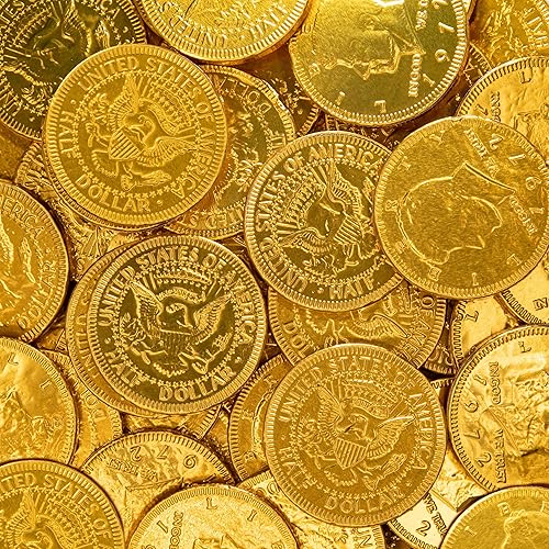 Chocolate Coins | 40 Count Bag | Chocolate Gold Coins | Individually Wrapped Candy for Party Favors, Buffets, Goodie Bags, Holidays, and Celebrations
