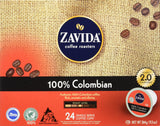 Zavida Coffee Roasters 100-Percent Colombian Coffee Capsule, Compatible with Keurig K-Cup Brewers, 24-Count