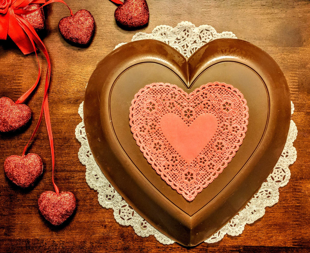 Solid Milk Chocolate Heart 3lb, Giant 12-Inch Valentine Gift Candy
