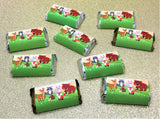 60 Forest Animals Miniatures Candy Bar Wrapper Decorations, Woodland Creatures Mini Candy Bar Stickers for Baby Shower or Birthday Party. Made in USA