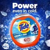 Tide Odor Defense + Oxi Laundry Detergent Pacs, Original Scent, 18 Count, Advanced Odor + Stain Fighter, laudry soap washing detergent pacs