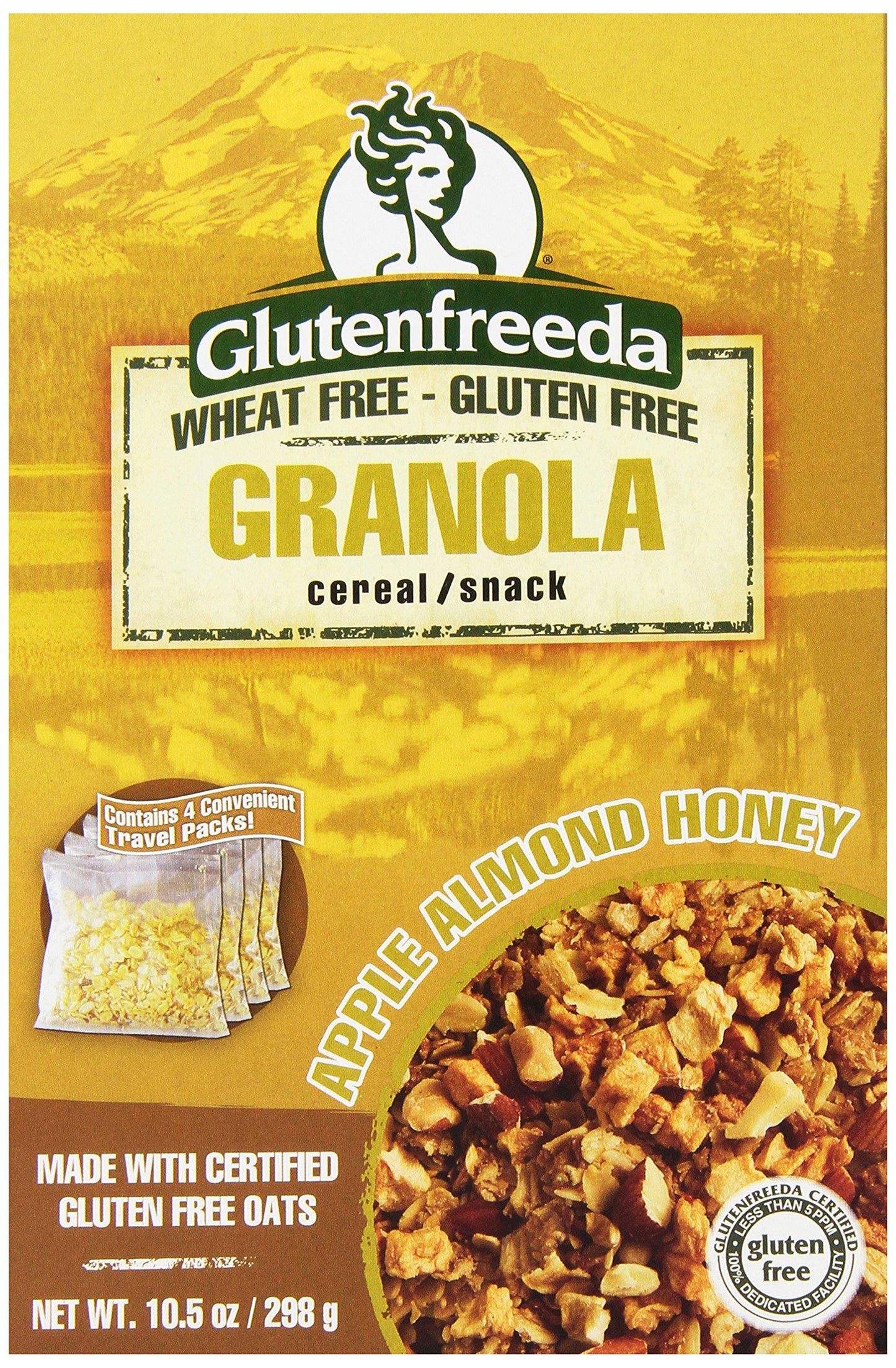 Glutenfreeda Gluten Free Granola Cereal, Apple Almond Honey, 10.5-ounces, 8 Pack