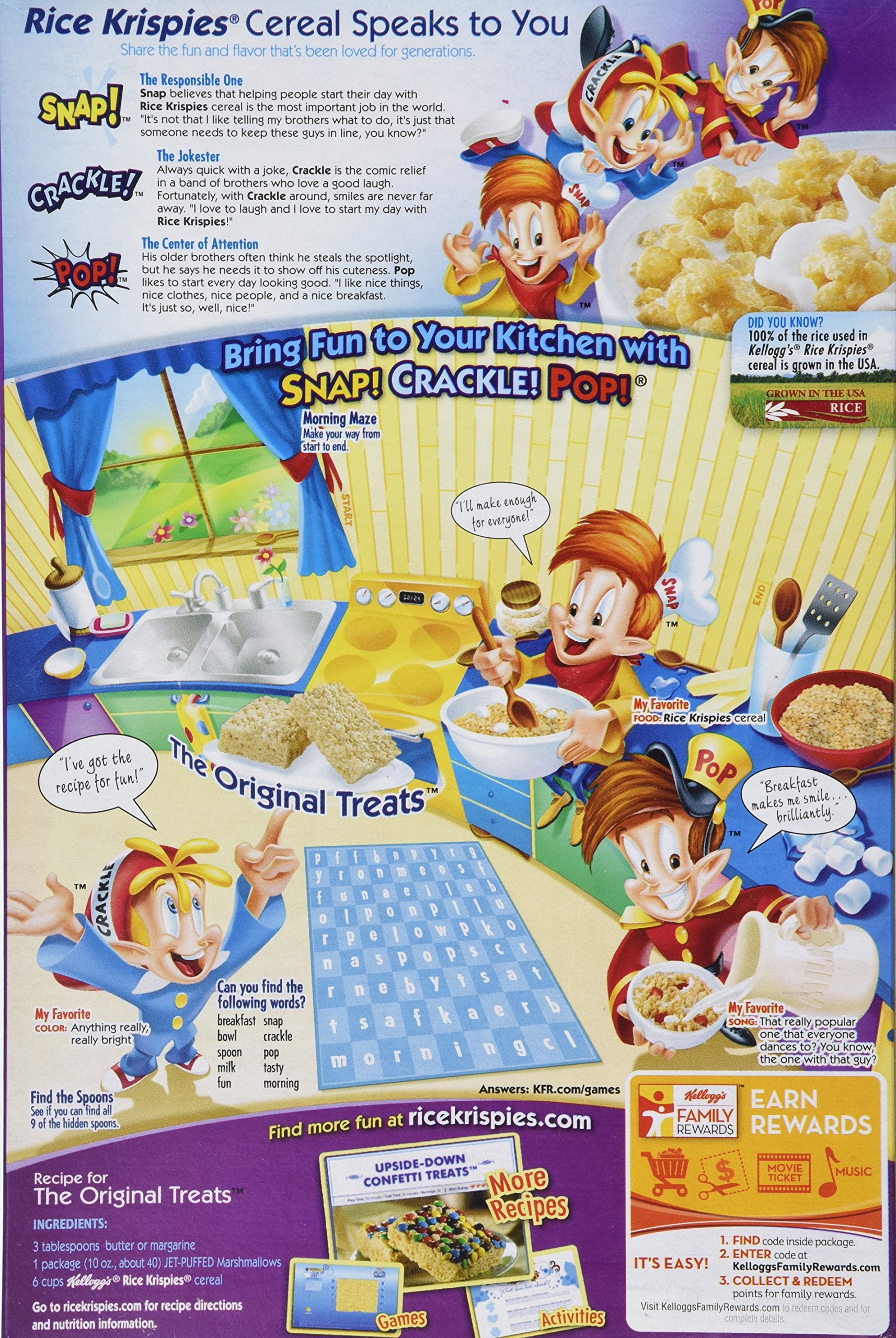 Kellogg's, Rice Krispies Treats Cereal, 11.6oz Box (Pack of 4)
