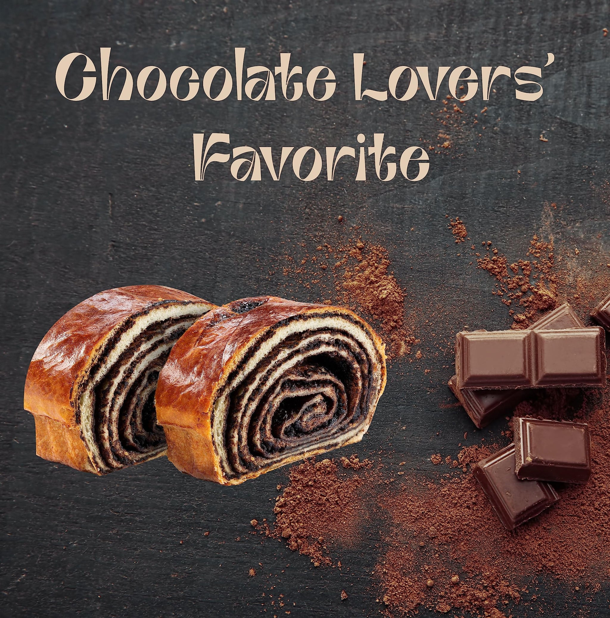 Hungarian Chocolate Kokosh Cake | Chocolate Babka Bread | Coffee Cake | Danish Pastry | Dairy & Nut Free | Fresh & Delicious |1 Loaf -15 oz Stern’s