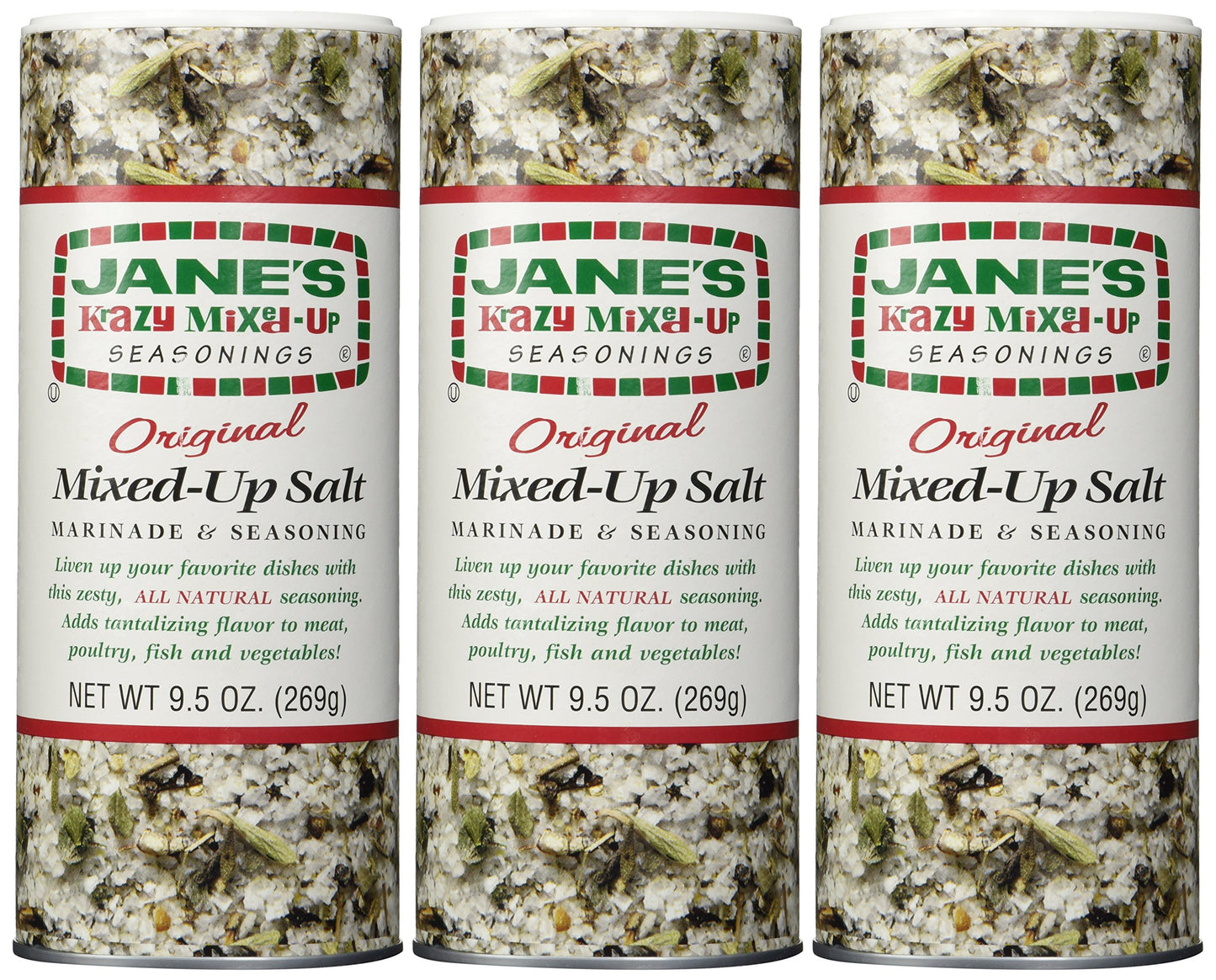 Jane S Jane's Krazy Mixed-Up Original Salt Blend 9.5 oz (2 Pack of 3)