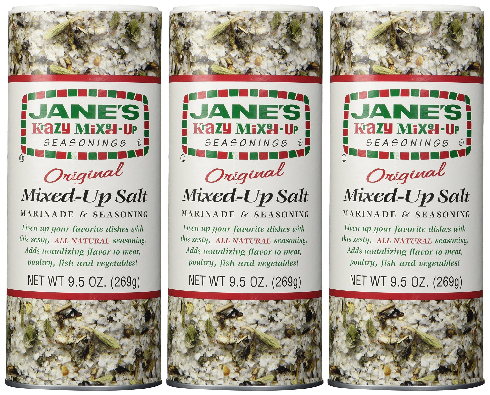 Jane S Jane's Krazy Mixed-Up Original Salt Blend 9.5 oz (2 Pack of 3)