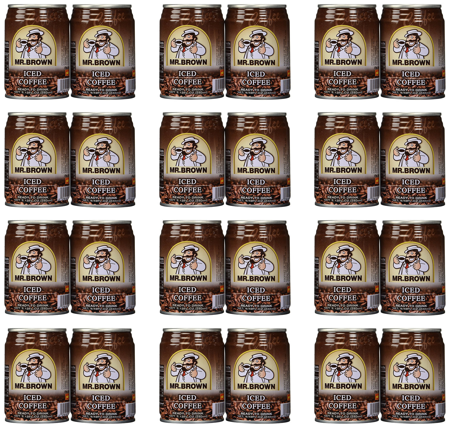 Mr. Brown Iced Coffee, 8.12-Ounce (Pack of 24)