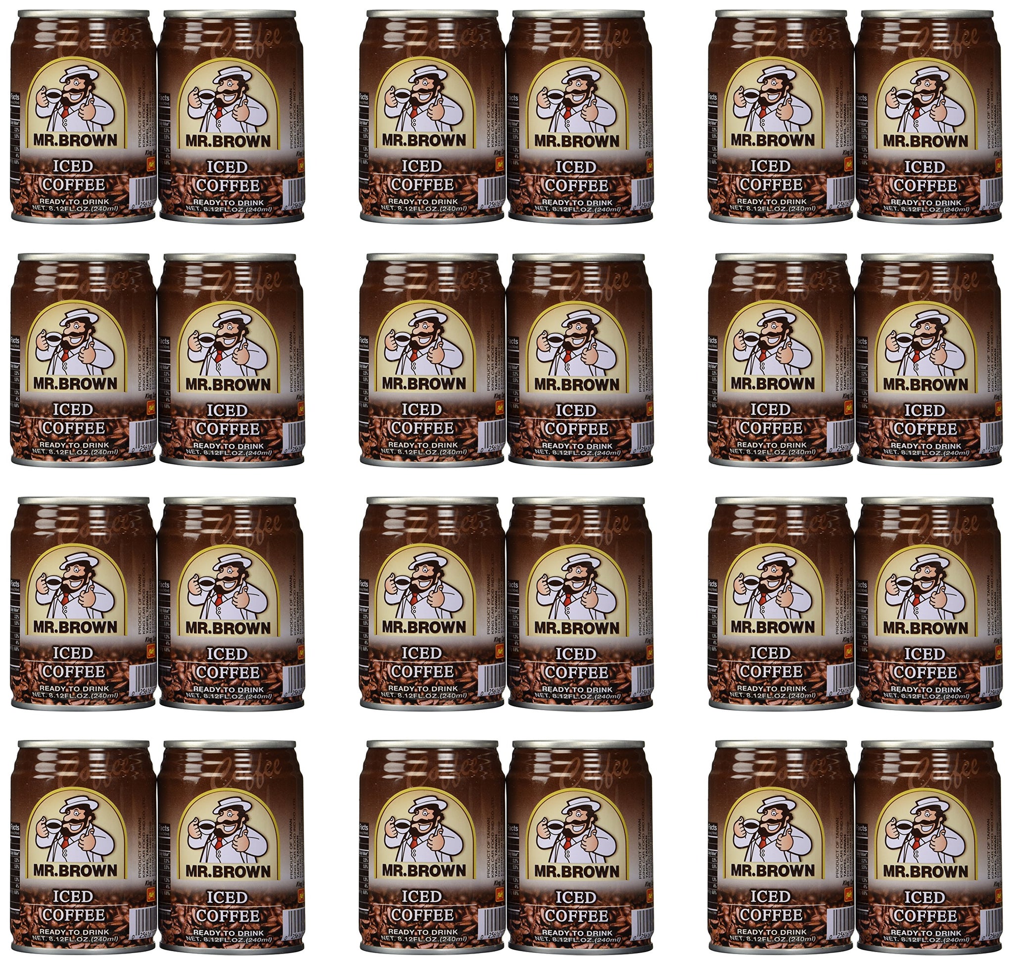 Mr. Brown Iced Coffee, 8.12-Ounce (Pack of 24)