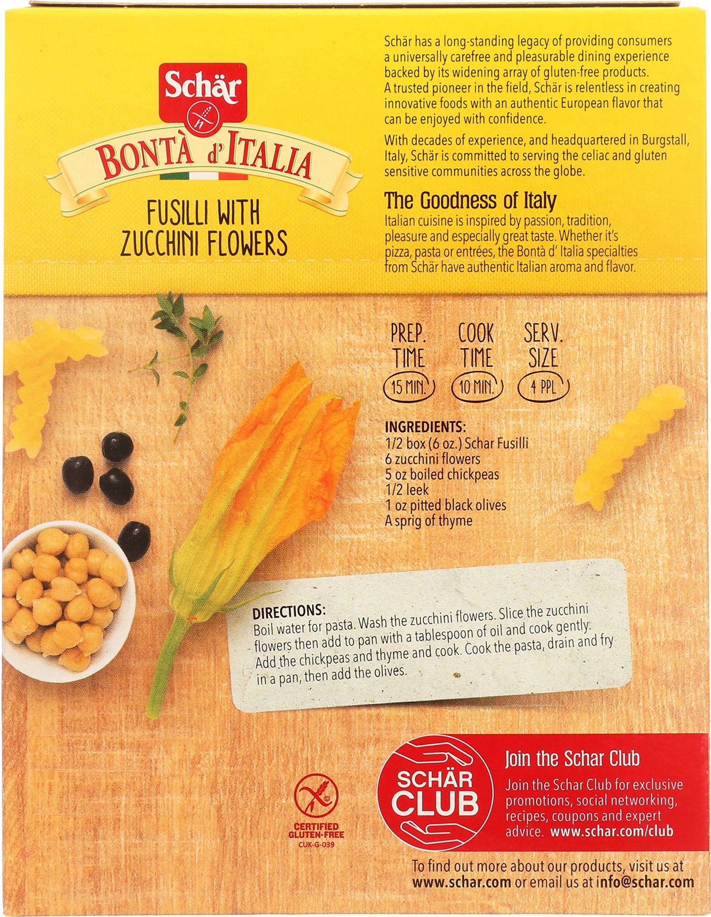 Schar Gluten-Free Fusilli Pasta, 12 Ounce - 10 per case.