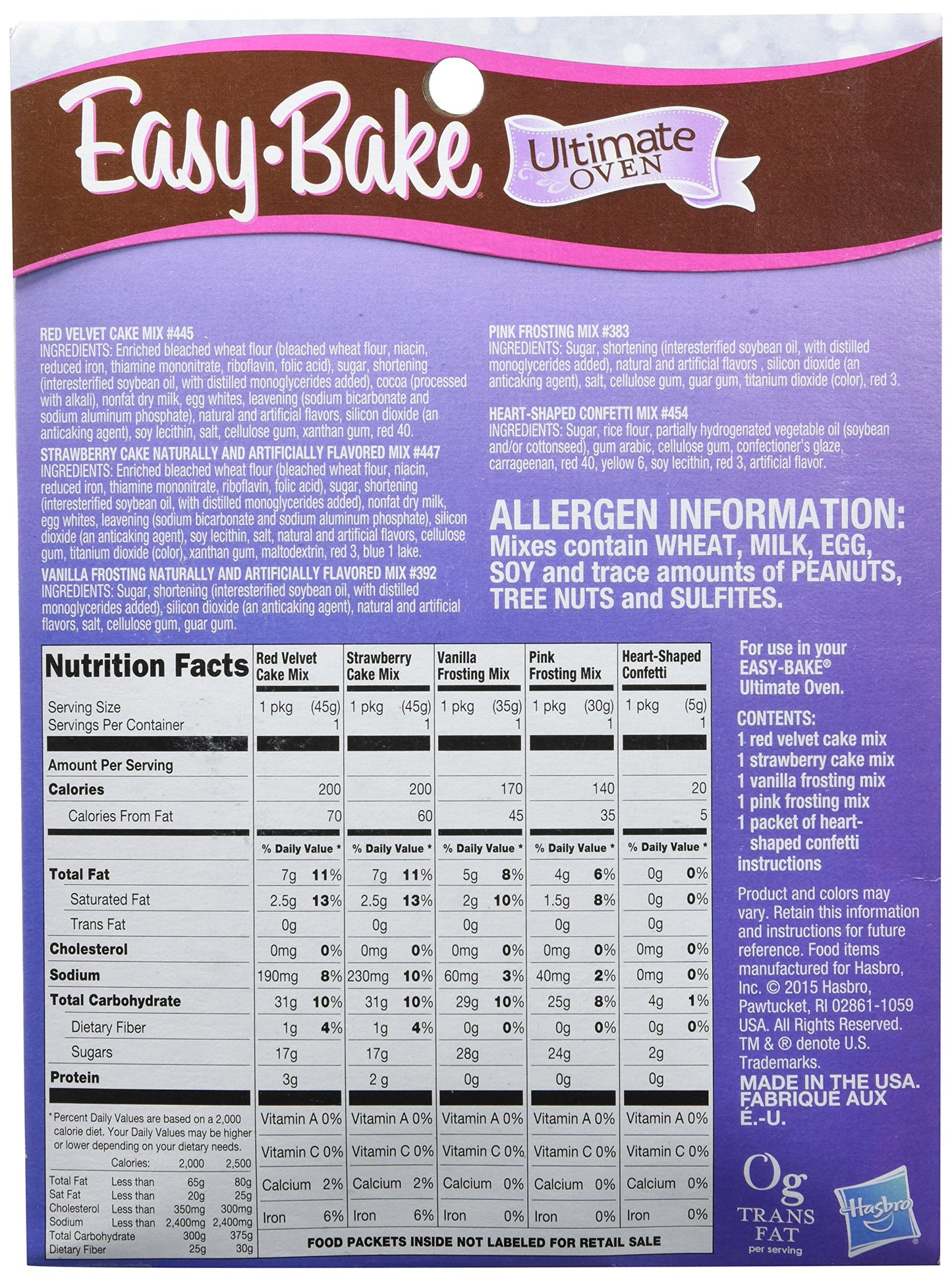 Easy-Bake Ultimate Oven Red Velvet and Strawberry Cakes Refill Pack