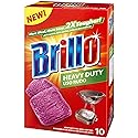 Brillo Heavy Duty Steel Wool Soap Pads, Original Red Scent, 10-Count