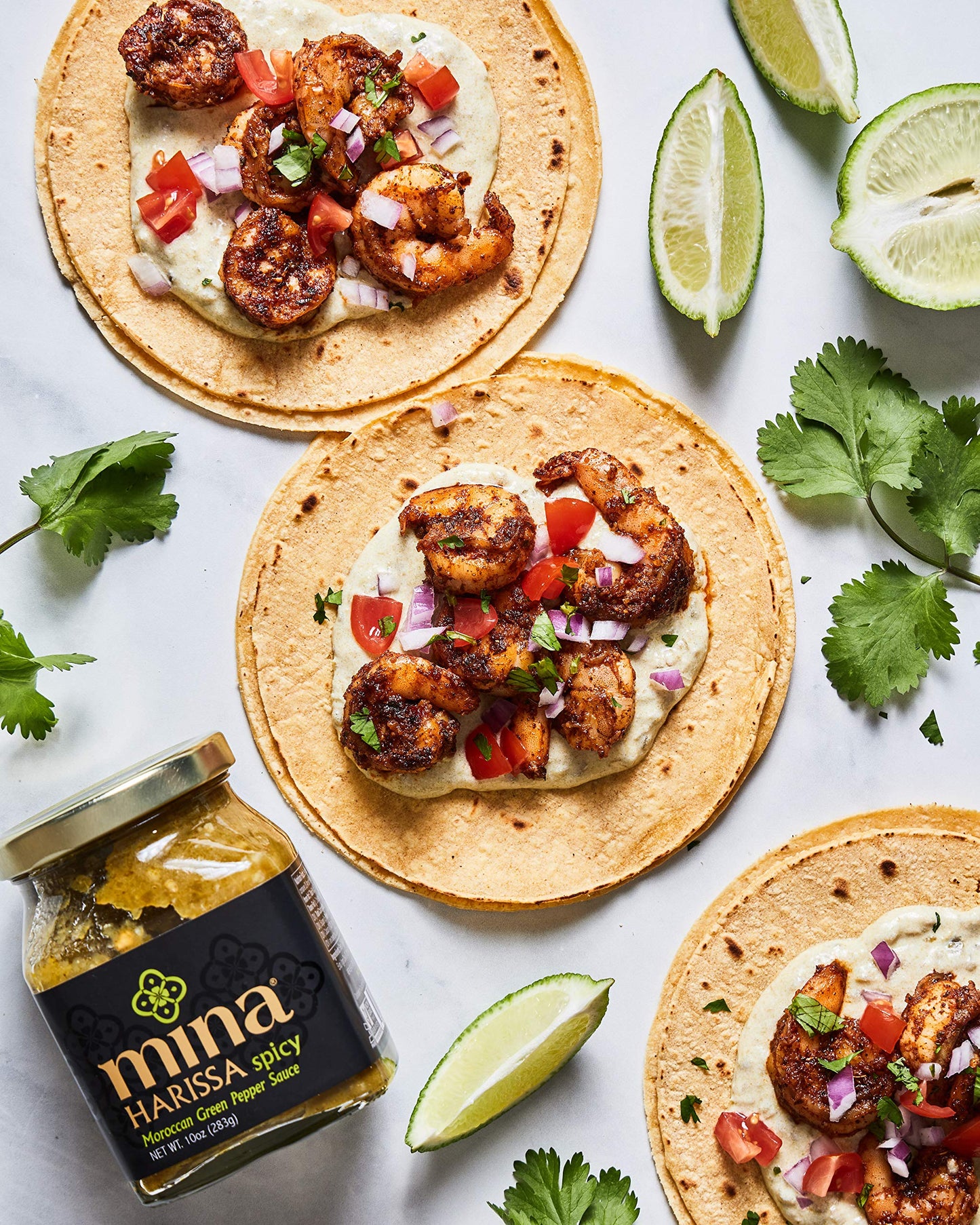 Mina Harissa Green Hot Sauce, 10 oz, Homestyle Moroccan Green Chili Garlic Sauce, Your New Salsa Verde for Spicing Up Any Dish, Harissa Sauce Perfect