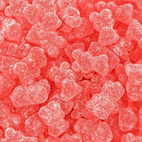 Sour Bears Gummy Candy 1 Pound Bag, Gelatin Free Chewy Pink Candy, Strawberry Jelly Bears for Baby Showers, Gender Reveal, Candy Buffets, and Dessert