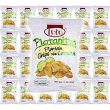 LULU Platanitos, Plantain Chips with Lemon, Gluten-Free, 1.4oz Bag (Pack of 24, Total of 33.6 Oz)
