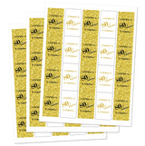 80 & Fabulous Miniatures Candy Bar Wrapper, (Set of 60) Mini Candy Bar Stickers Labels; Birthday Party Favor Décor. Candy Not Included. Made in USA