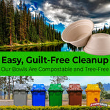 Avant Grub Mini Restaurant-Grade, Small 8 oz Bowls Bulk 100Pk. Great for Ice Cream, Chili or Soup. Disposable, Compostable Bowls are Allergen-Free